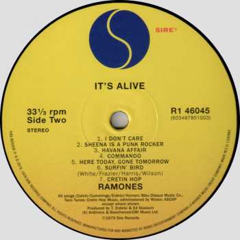 2LP Ramones: It's Alive