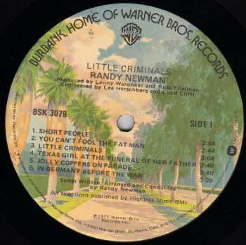 LP Randy Newman: Little Criminals