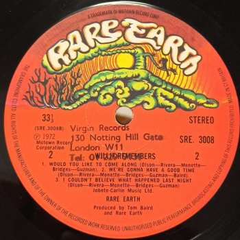 LP Rare Earth: Willie Remembers