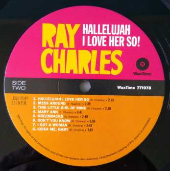 LP Ray Charles: Hallelujah I Love Her So! LTD