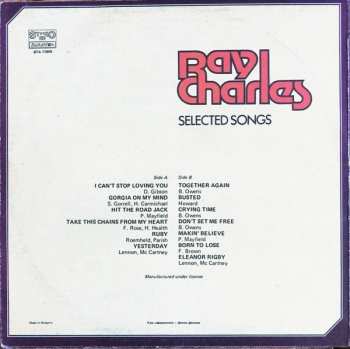 LP Ray Charles: Selected Songs