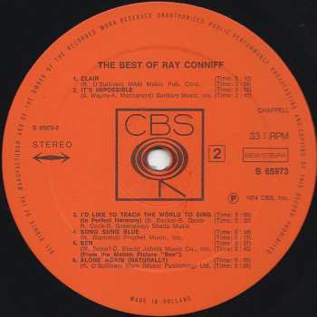 LP Ray Conniff: The Best Of Ray Conniff