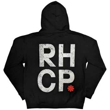 Mercancía Red Hot Chili Peppers: Red Hot Chili Peppers Unisex Zipped Hoodie: Red Asterisk (back Print) (small) S