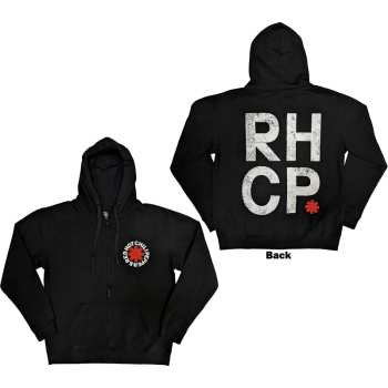 Mercancía Red Hot Chili Peppers: Red Hot Chili Peppers Unisex Zipped Hoodie: Red Asterisk (back Print) (small) S