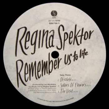 2LP Regina Spektor: Remember Us To Life