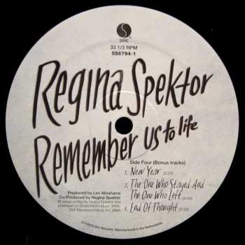 2LP Regina Spektor: Remember Us To Life