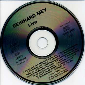 2CD Reinhard Mey: Live