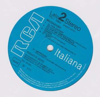 LP Renato Zero: Invenzioni