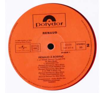 2LP Renaud: Renaud À Bobino