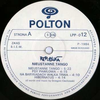 LP Republika: Nieustanne Tango