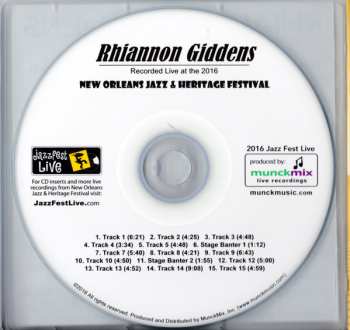 CD Rhiannon Giddens: Recorded Live At 2016 New Orleans Jazz & Heritage Festival