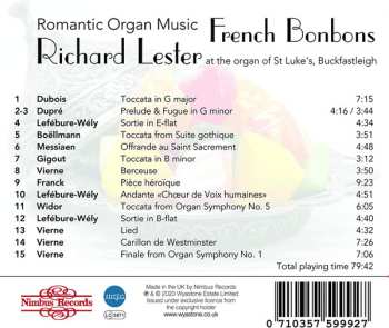 CD Richard Lester: French Bonbons: Romantic Organ Music