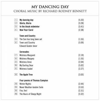 CD BBC Singers: My Dancing Day (Choral Music By Richard Rodney Bennett)