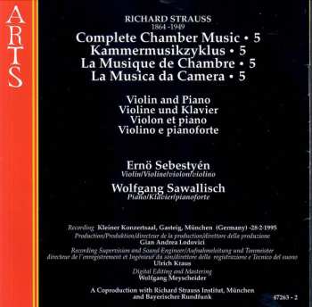 CD Richard Strauss: Complete Chamber Music - Violin And Piano