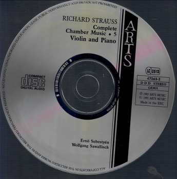 CD Richard Strauss: Complete Chamber Music - Violin And Piano