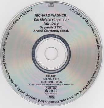 4CD/Caja André Cluytens: Die Meistersinger Von Nürnberg - 1956 Bayreuth Festival (Live)
