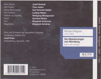 4CD/Caja Richard Wagner: Die Meistersinger Von Nürnberg - Gesamtaufnahme Bayreuth 1961