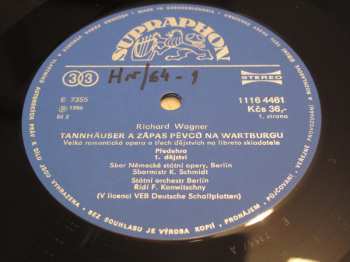 4LP/Caja Dietrich Fischer-Dieskau: Tannhäuser A Zápas Pěvců Na Wartburgu
