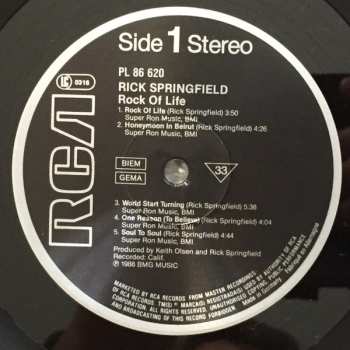 LP Rick Springfield: Rock Of Life