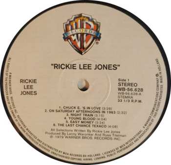 LP Rickie Lee Jones: Rickie Lee Jones