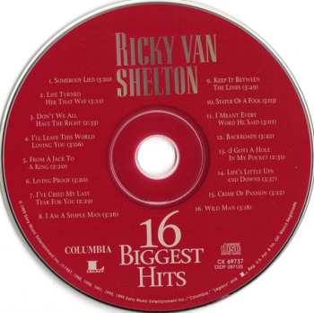 CD Ricky Van Shelton: 16 Biggest Hits