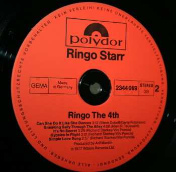 LP Ringo Starr: Ringo The 4th