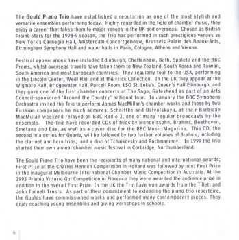 CD Gould Piano Trio: Piano Trios