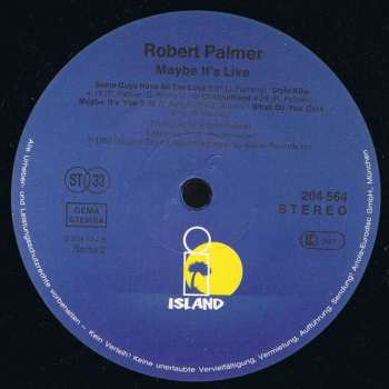 LP Robert Palmer: Maybe It's Live