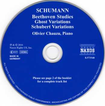 CD Robert Schumann: Beethoven Studies