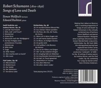 CD Robert Schumann: Songs Of Love And Death