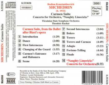 CD Родион Щедрин: Carmen Suite / Concerto For Orchestra, "Naughty Limericks"