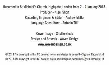 CD Gallicantus: Lagrime Di San Pietro