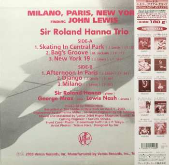 LP Roland Hanna Trio: Milano, Paris, New York LTD
