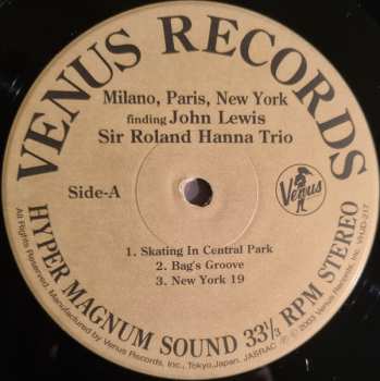 LP Roland Hanna Trio: Milano, Paris, New York LTD