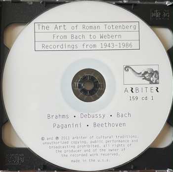 2CD Roman Totenberg: The Art Of. From Bach To Webern. Recordings From 1943-1996