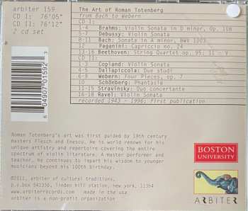 2CD Roman Totenberg: The Art Of. From Bach To Webern. Recordings From 1943-1996
