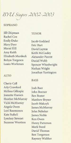 CD Brigham Young University Singers: My Redeemer Lives