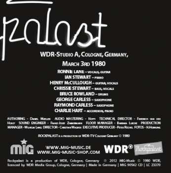 CD Ronnie Lane Band: Live At Rockpalast 1980