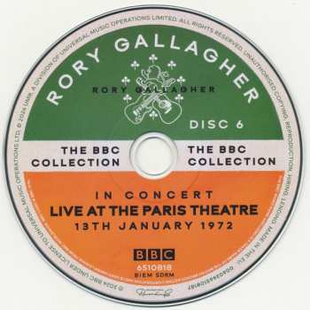 18CD/Caja/2Blu-ray Rory Gallagher: The BBC Collection DLX