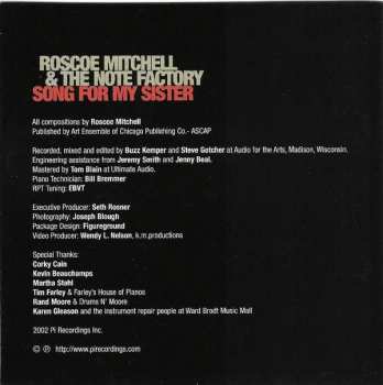 CD Roscoe Mitchell And The Note Factory: Song For My Sister