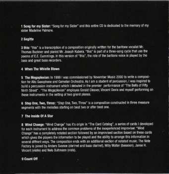 CD Roscoe Mitchell And The Note Factory: Song For My Sister