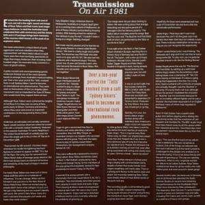 2LP/DVD Rose Tattoo: Transmissions: On Air 1981 CLR