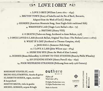 CD Rosemary Standley: Love I Obey