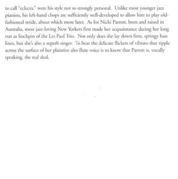 CD Nicki Parrott: Live At The Jazz Corner