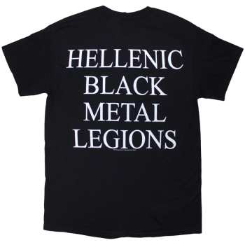 Mercancía Rotting Christ: Rotting Christ Unisex T-shirt: Hellenic Black Metal Legions (black) (back Print) (small) S