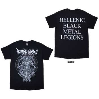 Mercancía Rotting Christ: Rotting Christ Unisex T-shirt: Hellenic Black Metal Legions (black) (back Print) (small) S