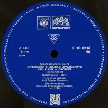 LP Robert Schumann: Klavírní Skladby R. Schumanna