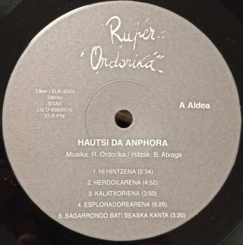 LP Ruper Ordorika: Hautsi Da Anphora