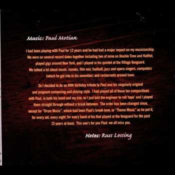 CD Russ Lossing: Drum Music (Music Of Paul Motian)
