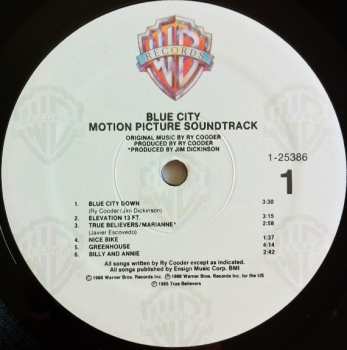 LP Ry Cooder: Blue City - Motion Picture Soundtrack